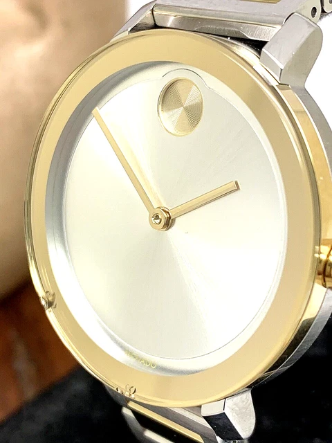 Orologio da donna Movado 3600651 Quadrante argento audace quarzo svizzero 34 mm bicolore CHIP