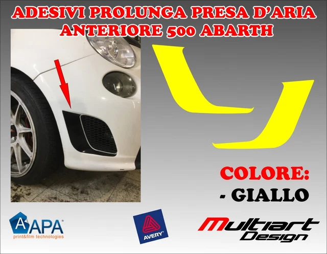 Adesivo Abarth Presa Aria Per Paraurti Posteriore Fiat 500/595/695 - Nero Opaco, Durability 5 Anni - Foto 11