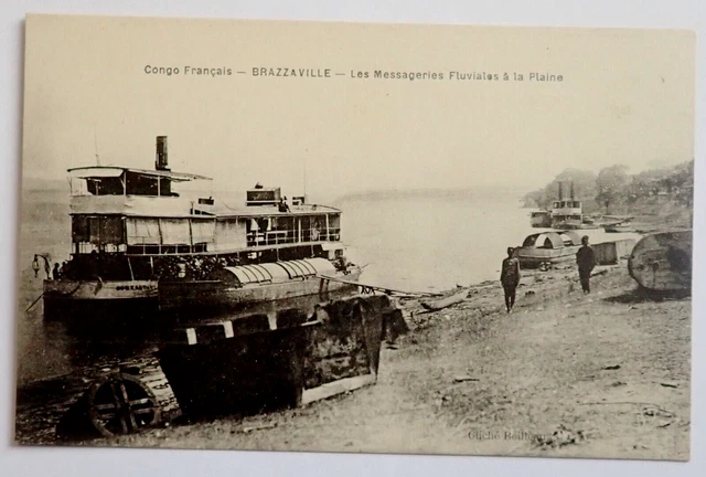 Cpa Congo Brazzaville / Les Messageries Fluviales A La Plaine