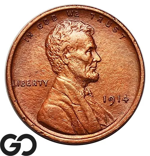 1914 Lincoln Cent Wheat Penny, Nice