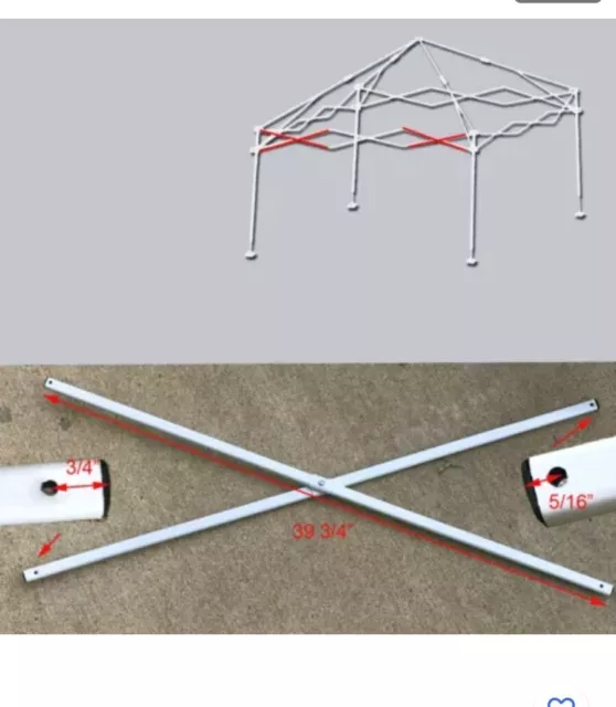 Ozark Trail Coleman First Up 10' X 10' Canopy SIDE TRUSS Bar 39 3/4" Parts