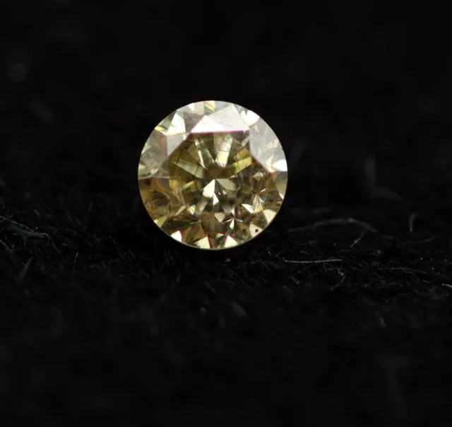 Brilliant Round Cut 0.14 Ct Certified Natural Diamond SI2 Clarity /Champagne