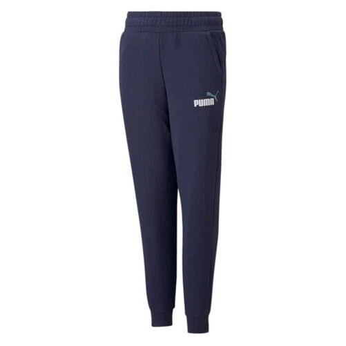 Puma Essentials + 2 Colour Logo Bambini Sudare Pantaloni Tuta Blu / di Minerali