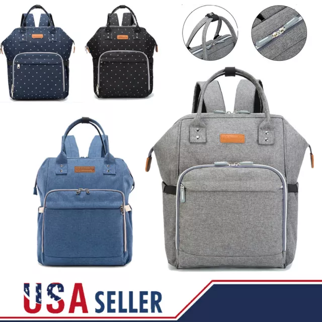 Portable Diaper Nappy Bag Mummy Baby Travel Backpack Handbag Large Capacity