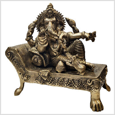 Liegender Ganesha – majestätisch ruhend – 12kg 32cm Messing Shiva Krishna Rama 2