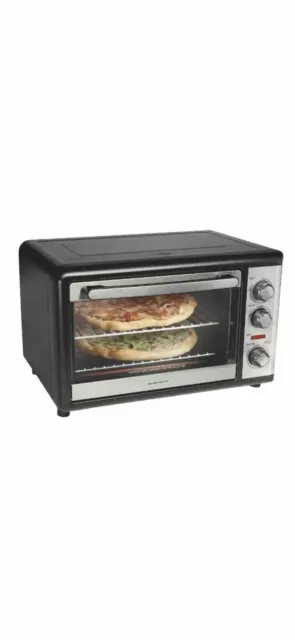Hamilton Beach Countertop Oven With Convection & Rotisserie | Black & Stainless