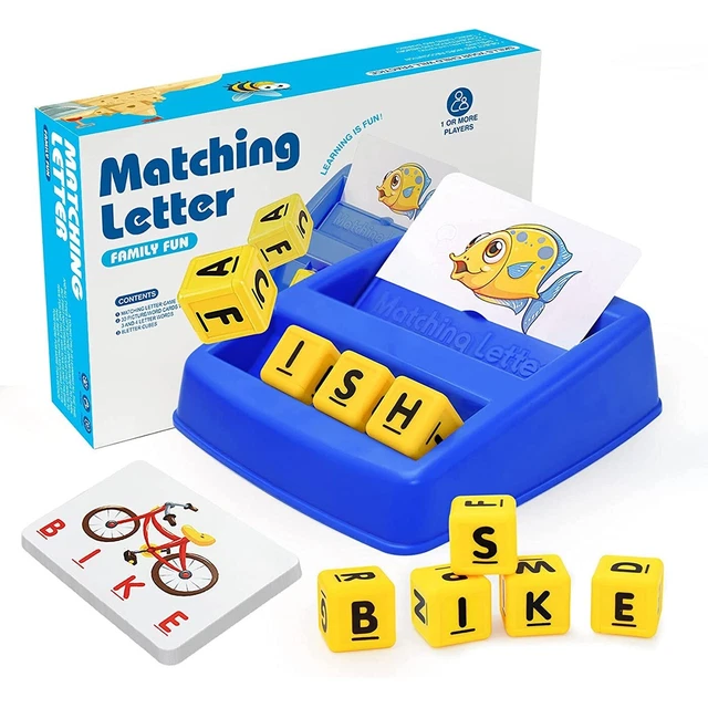 SPELLING FLASH CARD Matching Letter Word Game Kindergarten