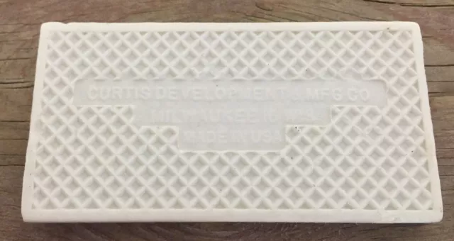 Antique Number 7 Tile Curtis Development & MFG. CO. House Address 1.75X3.45 Inch 3
