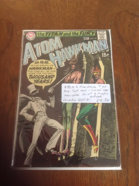 DC Atom & Hawkman No.44 - Aug-Sept 1969 - Silver Age - US Copy Condition: GD/VG