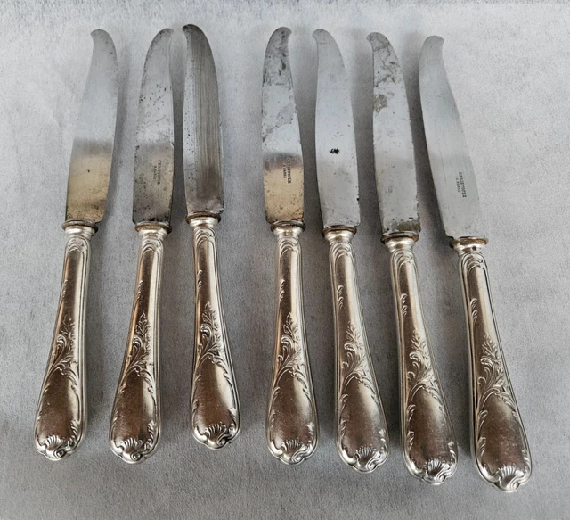 Christofle Marly, 6 couteaux à poisson, 20,8 cm - Arts de la table