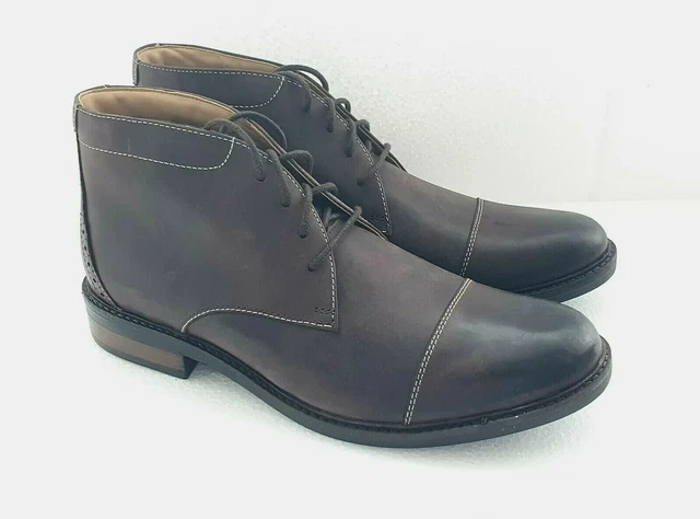 CLARKS MENS BOSTONIAN Brown Leather Toe cap Ankle Boots UK Size 9.5 G CLEARANCE 43.99 PicClick UK