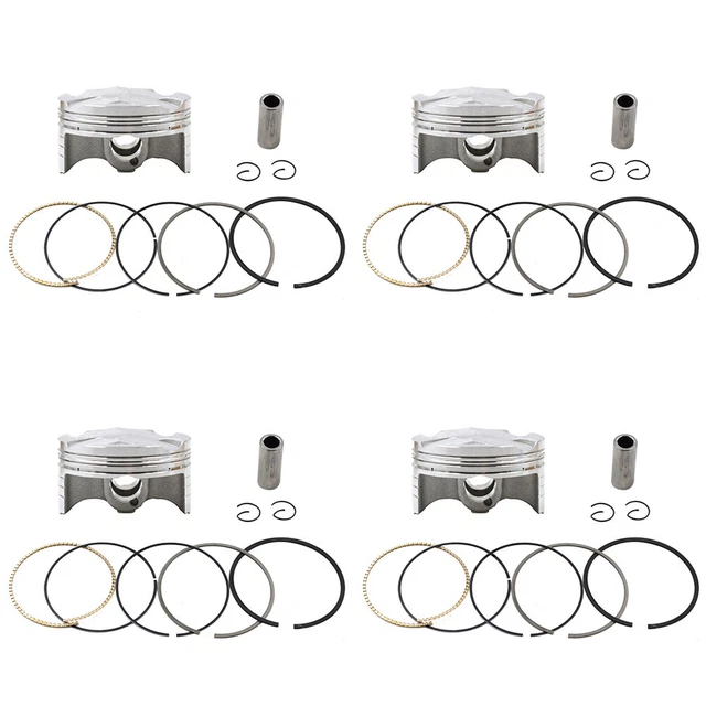 4 Sets Piston Rings Pin Clips Kit 68mm for Yamaha YZF R6 2008-2017 13S-11631-00