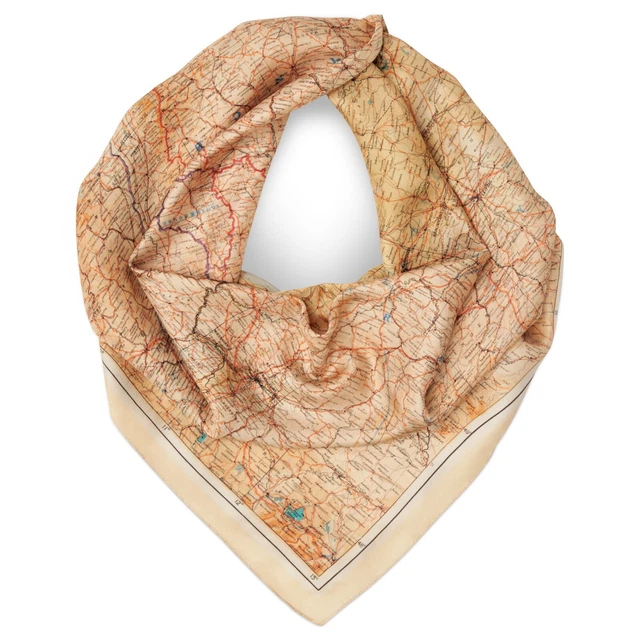 SILK ESCAPE MAP Scarf - Official IWM WW2 Evasion Scarf -Air Force Cloth ...