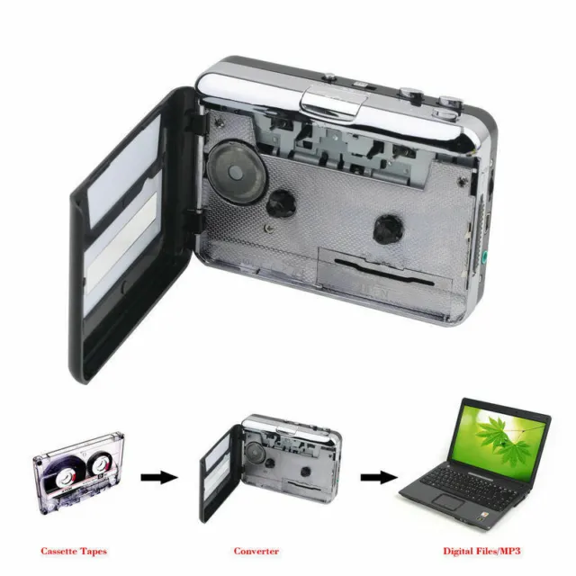 Tape to PC USB Cassette + MP3 CD Converter Capture Digital Audio Music Player 2