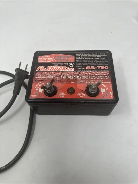 Fi-Shock Inc. Electric Fence Energizer Box SS-750 For Pets and Small Animals Fi-Shock Inc. Electric Fence Energizer Box SS-750 For Pets and Small Animals