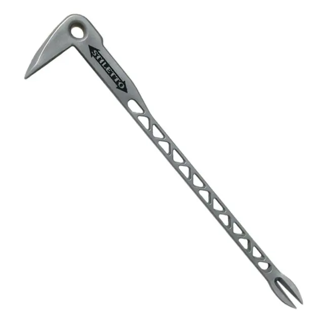 Stiletto TiCLW-12 12-Inch 8-Oz Titanium ClawBar Nail Puller with Dimpler