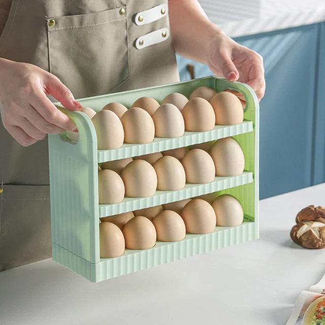 Portauova Per Frigo Con Design Girevole | Contenitore Per 15-17 Uova | Salvaspazio | Materiale Alimentare - Foto 5