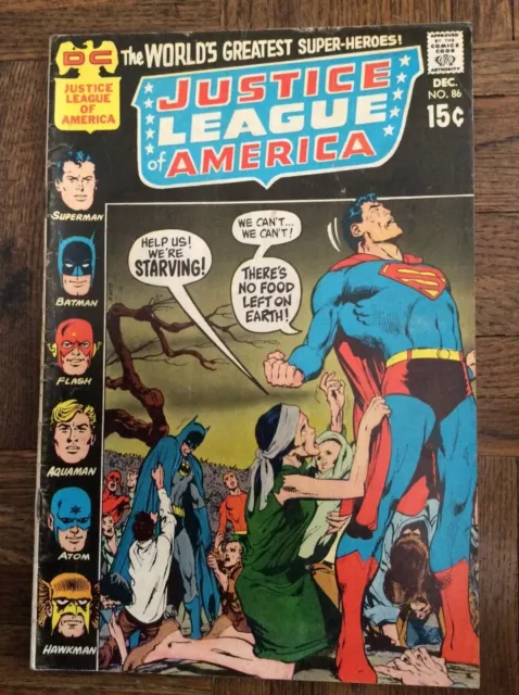 December 1970 No. 86 DC Comics Justice League of America Superman Batman Flash