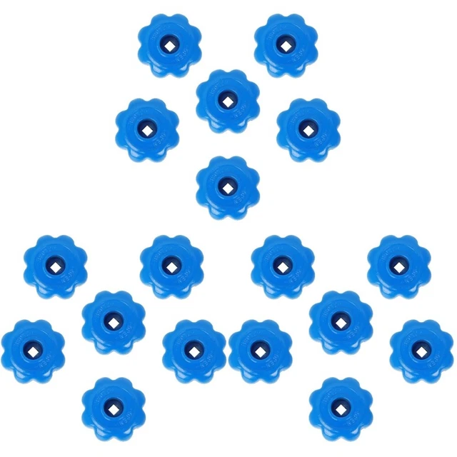 18 PIEZAS Manija Manijas de desconexión de rueda de mano Práctica Válvula de conmutación (azul)