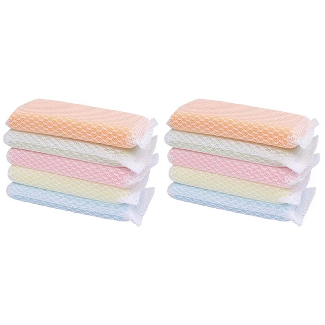 12 Spugne Plastica Per Pulizia Pentole - D.RECT Raschietti Anti-Graffio Per Sporco Ostinato, Multicolore - Foto 7