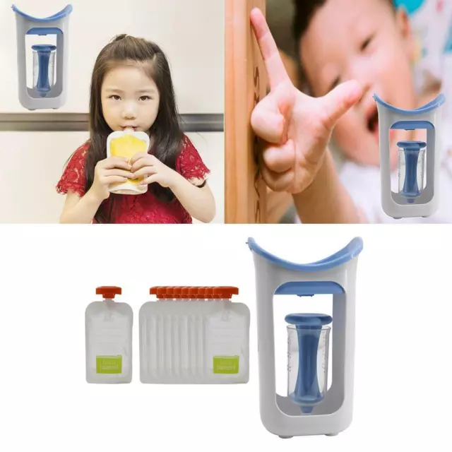 Reusable Baby Food Squeezer & Storage Pouches Set, Make Organic Food Puree for