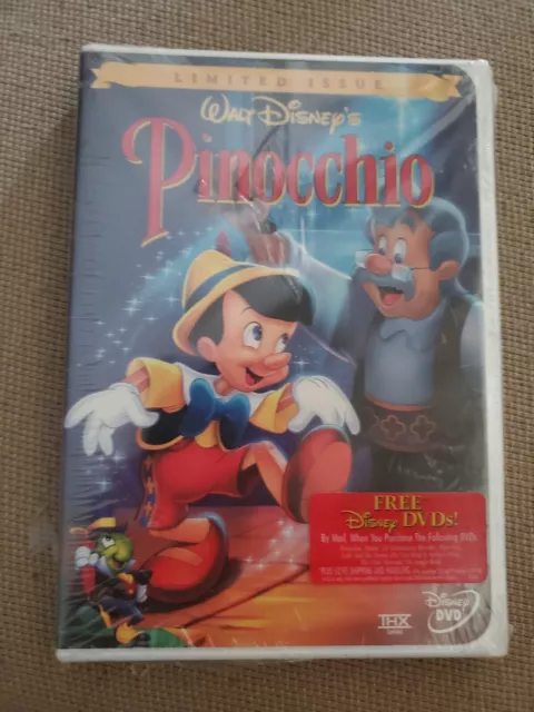 Vintage Disney Pinocchio Limited Issue Original First DVD Release THX Movie 1999
