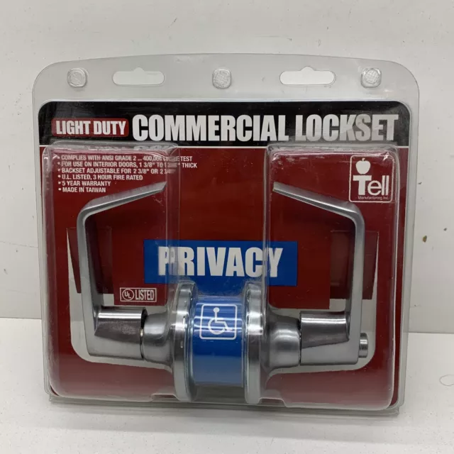 Tell CL100199 Light Duty Commercial Privacy Lever Lock Lockset Door Handle Knob