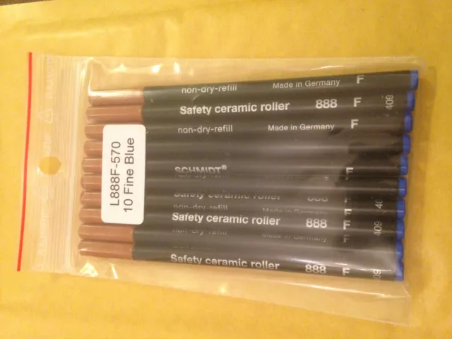 Schmidt Safety ceramic Roller 888 Fine, Rollerball Refill, Genuine Schmidt 10 pk 3