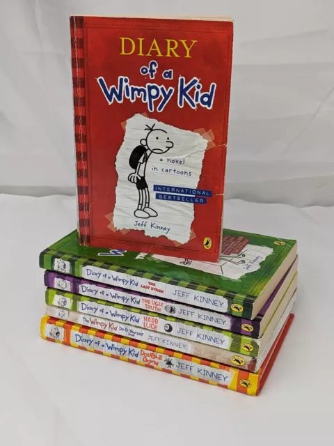 6 Book Bundle Diary Of A Wimpy Kid Kids Childrens Mixed Novels Book Job Lot