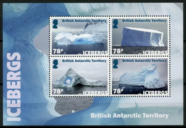 Brit Antarctic Terr BAT Stamps 2019 MNH Icebergs Landscapes Photography 4v M/S