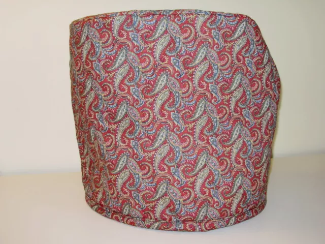 Quilted stand mixer cover - paisley print, burgundy, tan, green NEW