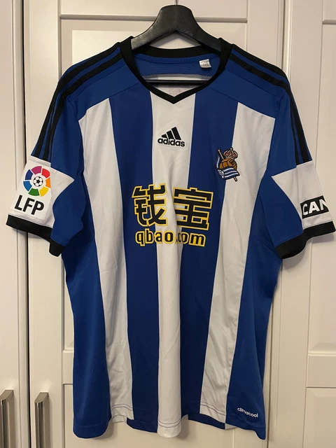 Adidas Real Sociedad San Sebastian Trikot Gr. M 2014/2015 blau-weiß