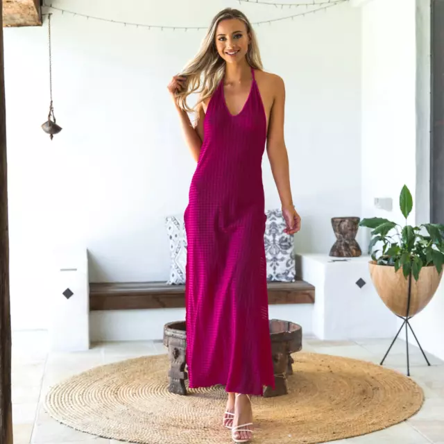 WICKED WEASEL RARE fuchsia pink maxi Martini dress sz XS new sizing NWT ...