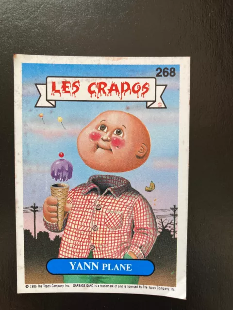 Carte autocollant 268 Les Crados série 2 - Yann Plane sticker Spiegelman