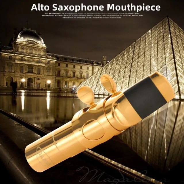Bec Saxophone Alto, Bec Saxophone Alto Mib 7C avec capuchon et 2 pads  Accessoire Instruments de Musique Bec Metal Saxo Alto