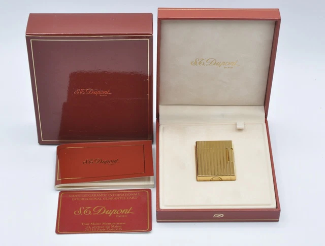 Dupont vintage Ligne 1 gold lighter NEW in box (small defect)