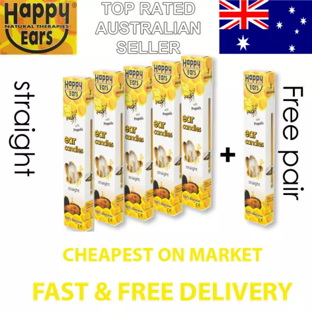 Ear Candles Straight 6 pairs - Best Quality and Cheapest on Australian Market