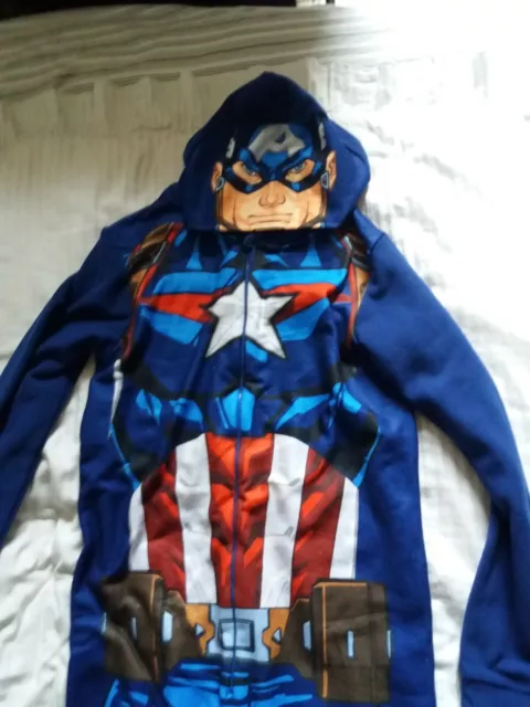 combinaison pyjama déguisement marvel comics captain américa neuf taille M