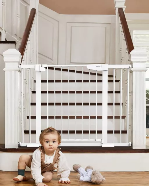 Mom's Choice Awards Winner-Cumbor 29.5-46" Auto Close Baby Gate for Stairs, Easy
