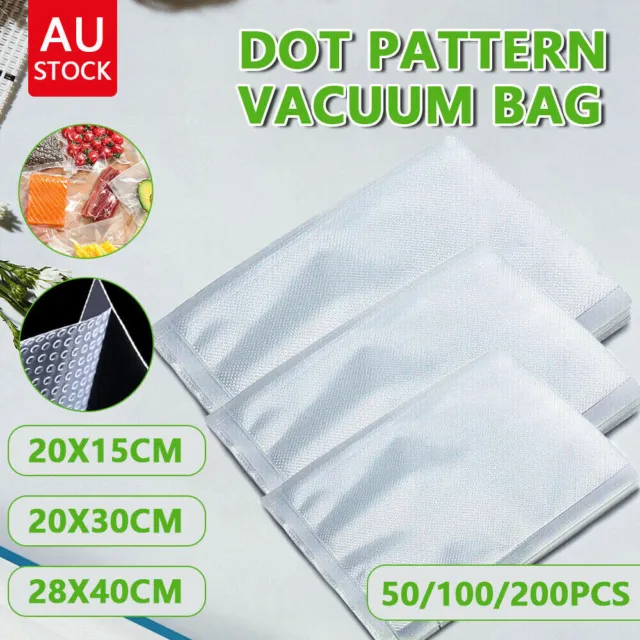 100/500X Vacuum Sealer Bags Precut Food Storage Saver Heat Seal Cryovac 6 Sizes
