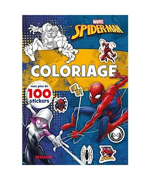 Marvel Spider-Man - Coloriage avec plus de 100 stickers (Spider-Man et Ghost-Spi