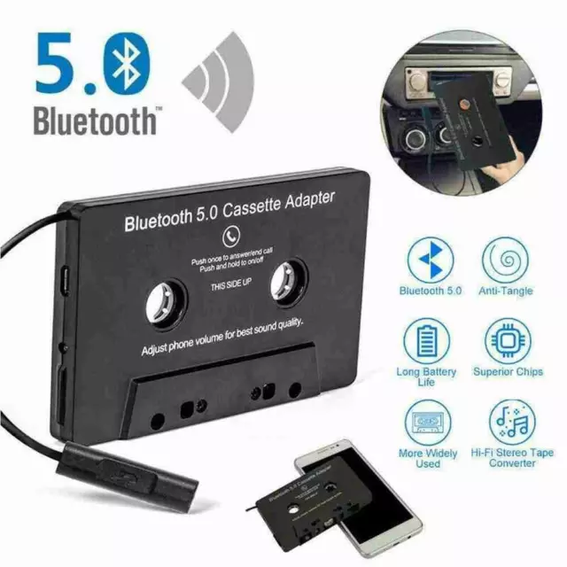 Bluetooth 5.0 Car Audio Stereo Cassette Adapter CD Tape Converter Sale R2F5