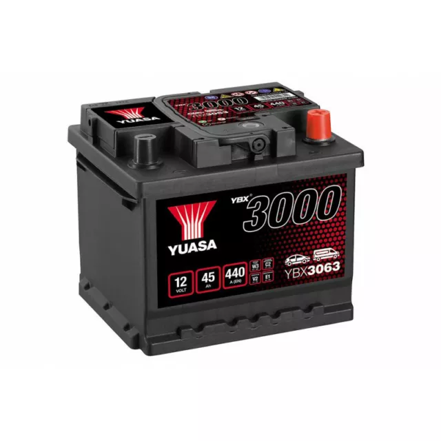 Batterie auto voiture YBX3063 12V 45Ah 425A Yuasa SMF 207X175X175mm