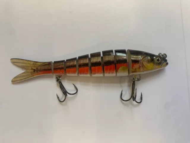 bass pike trout hard plastic body multi jointed fishing lure for fresh water