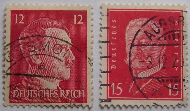 Adolf Hitler & Paul Hindenburg - Deutsches Reich - Wk Ii. - Briefmarke - Lot