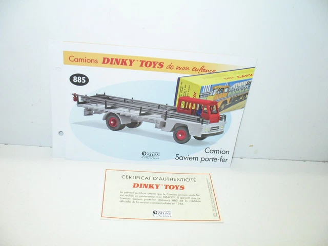 Dinky Toys 885 Saviem S7 Camion Porte-fers 1/43 Gris - état Moyen