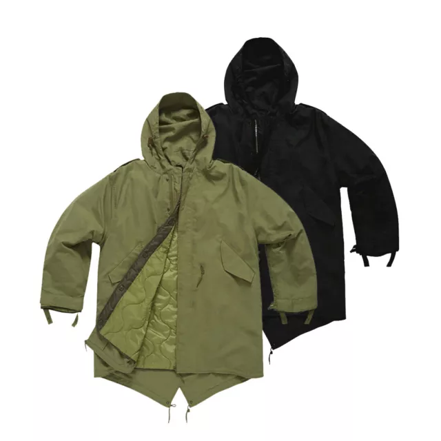 US Army M-51 Fishtail Parkas Black | Olive Green Size X-S to XXXX-L