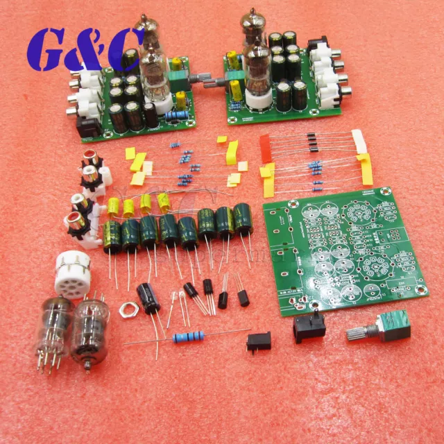 6J1 Valve Pre-amp Tube Amplifier Finished product DIY KIT+Amplifier case AC 12V