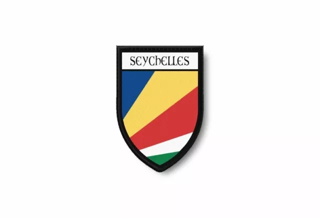 Patch ecusson termocollant bord brode drapeau imprime seychelles