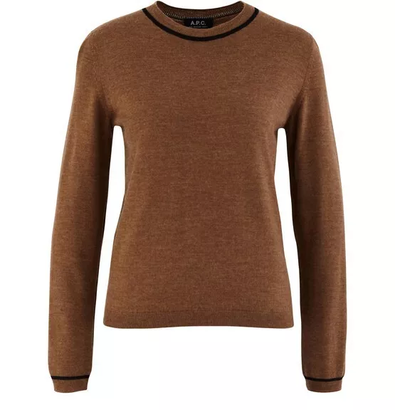 Apc Shannon Merino Wool Sweater M Brown 2